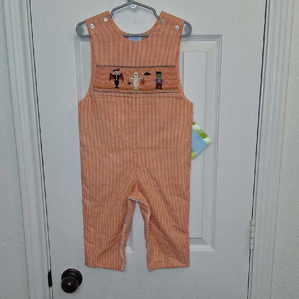 Velani Classic Halloween Long John Orange Gingam For Boys